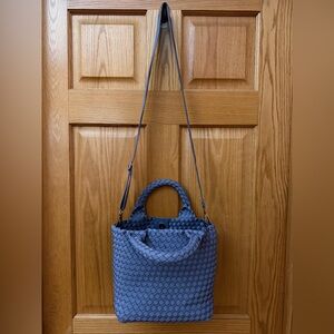 BCBG Periwinkle Woven Tote Bag